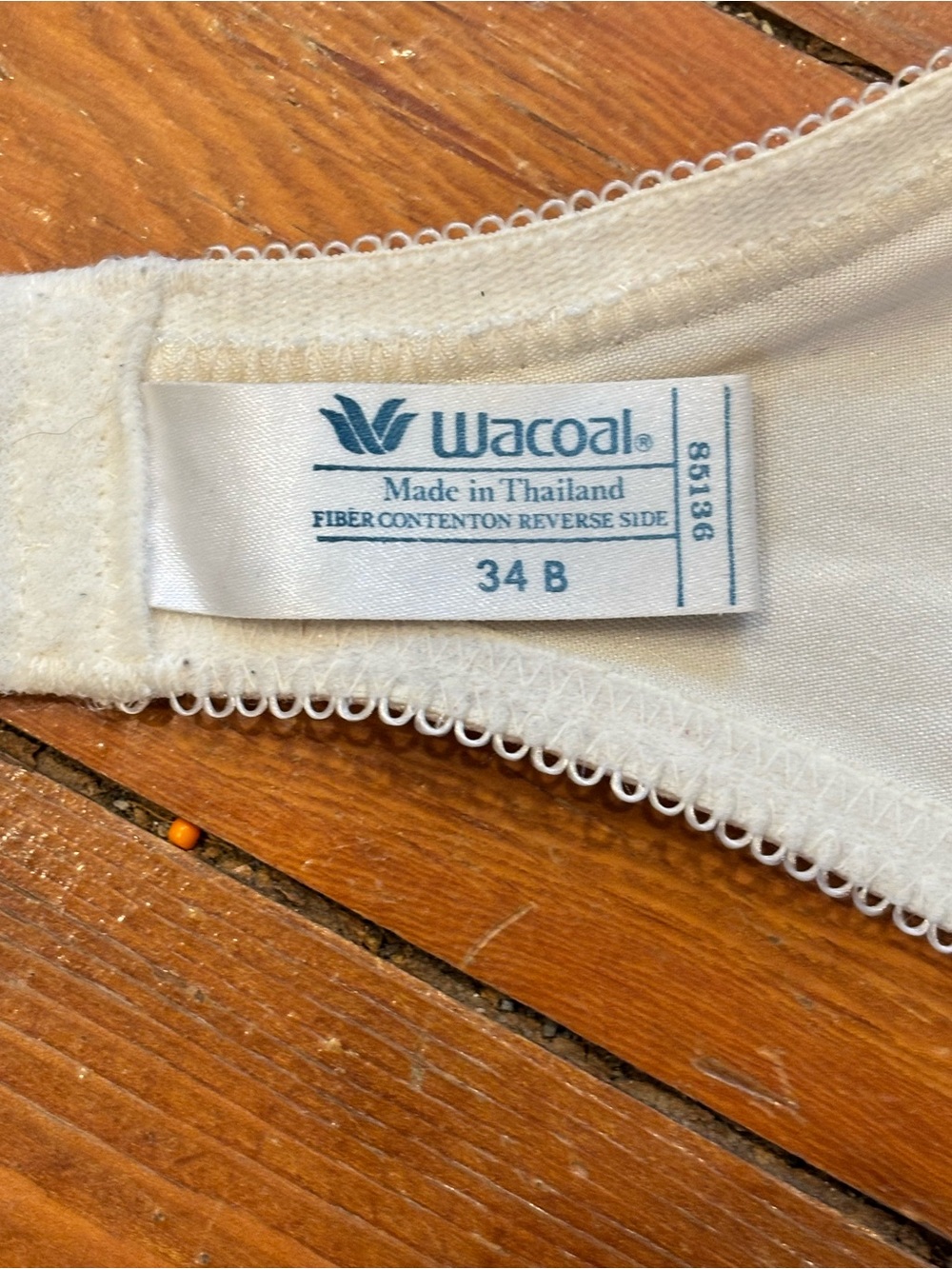 Wacoal-Lovely Lace Bra 34B Cream style 85136 unlined, non-padded - Picture 4 of 4